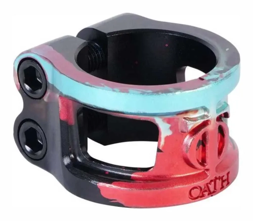 Pince à Vis Oath Cage V2 Pour Trottinette Freestyle - Aluminium - 2 Vis De Serrage - Choix De 5 Couleurs - Neuf
