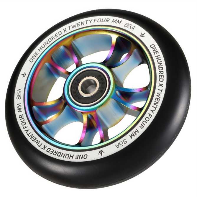 Ethic DTC Incube V2 Scooter-Räder – 100 Mm, Oil Slick (Neochrome), Für Stunt-Roller